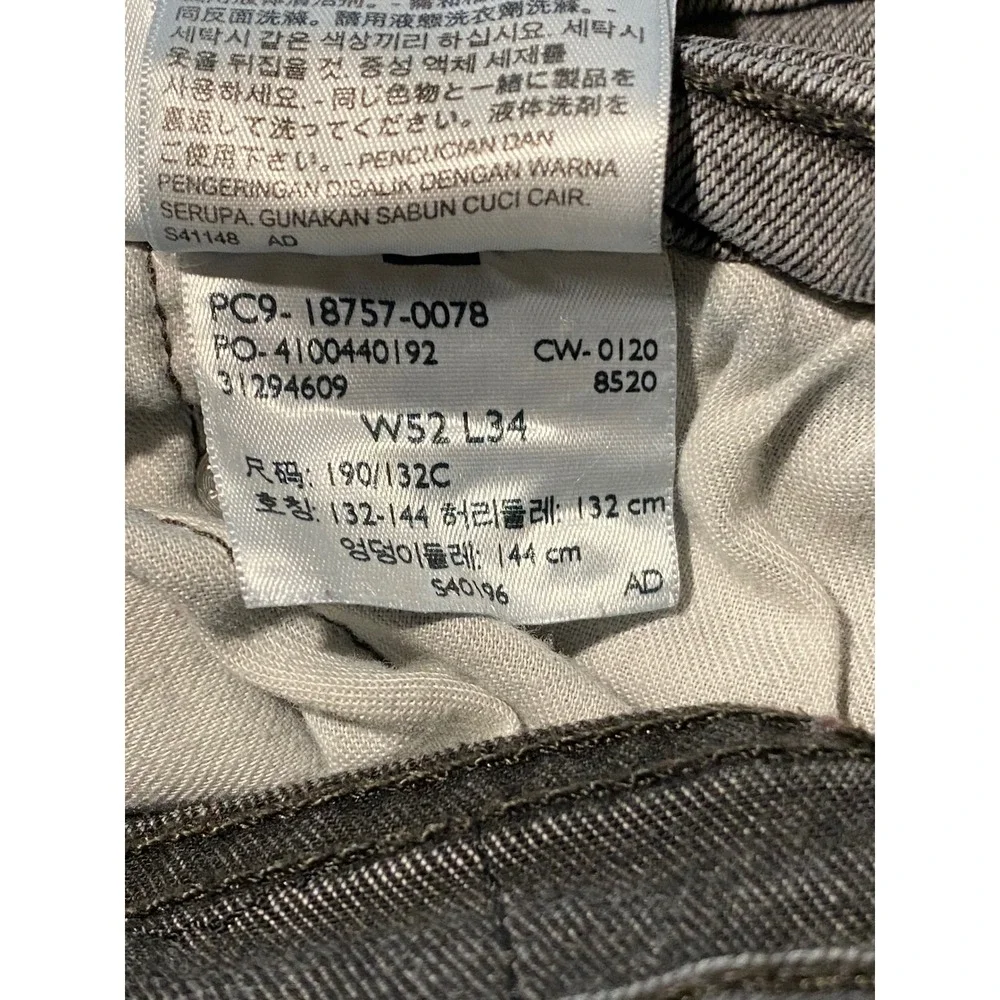 Levis 541 Athletic Taper Grey Jeans Mens W52 L34 Stretch Denim 18757-0078